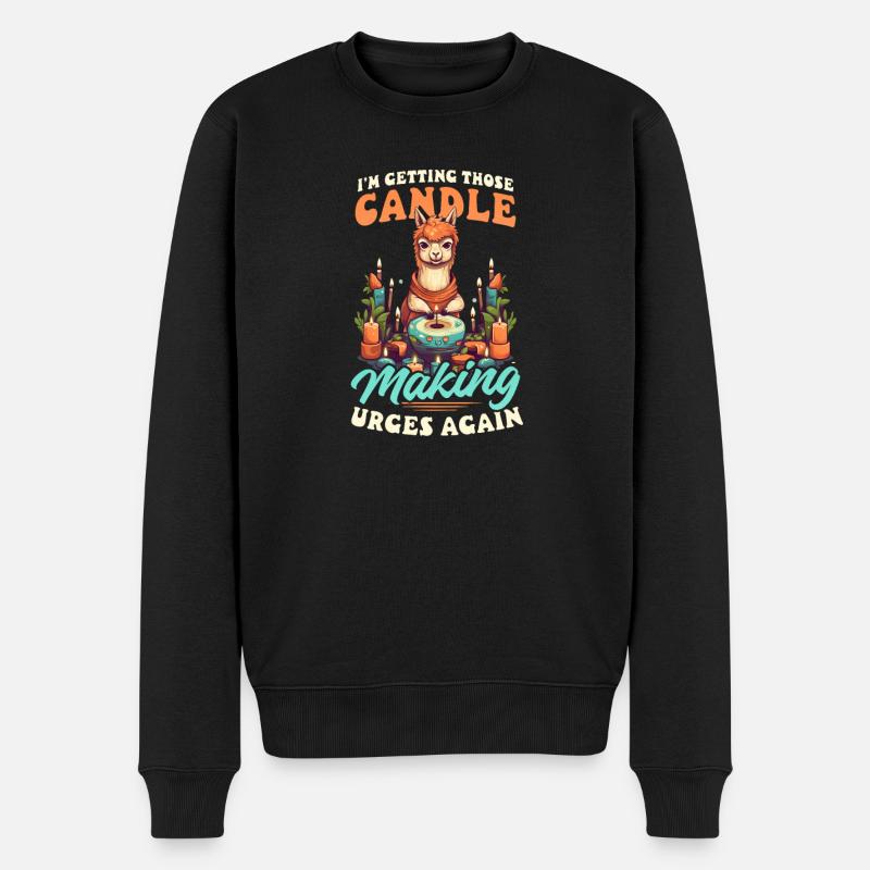 Kerzen machen Kerzen machen Drang bekommen - Männer Premium Bio Pullover - Schwarz
