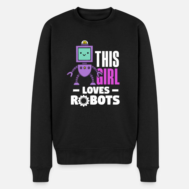 Programmeur de robots robotiques - Pull Premium bio Homme - noir