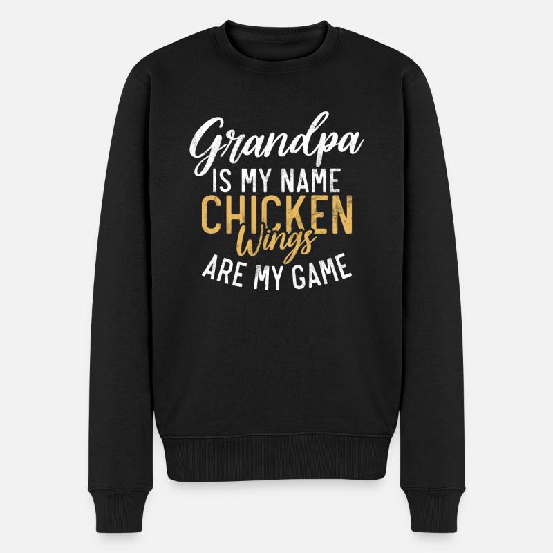 Chicken Wings Gifts - Männer Premium Bio Pullover - Schwarz