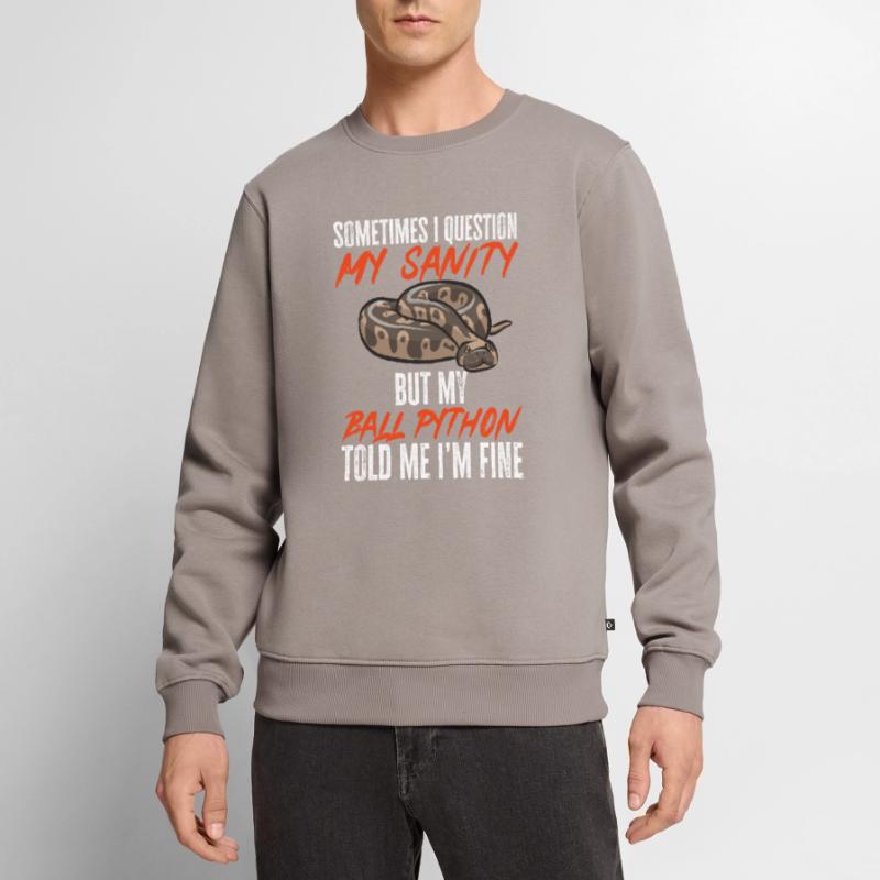 Ball Python Schlange Königspython Männer Premium Bio Pullover