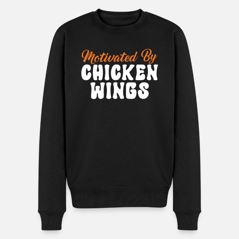 Chicken Wings Gifts - Männer Premium Bio Pullover - Schwarz