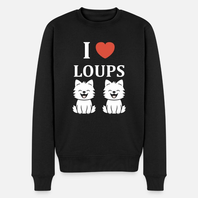Humour loup - Pull Premium bio Homme - noir