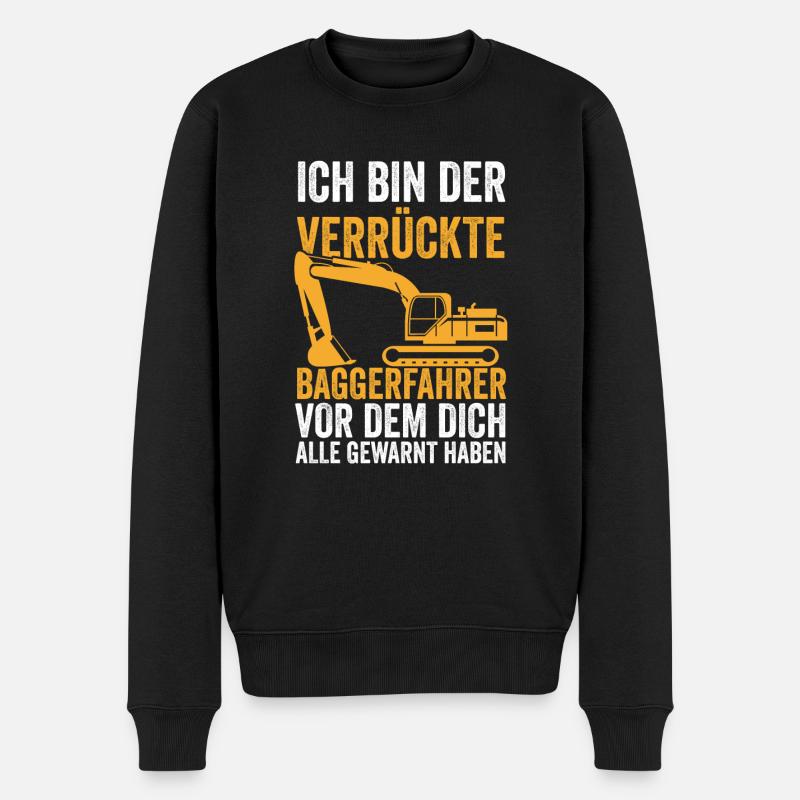 Bagger Fahrer Bagger Fahrer Geschenk - Männer Premium Bio Pullover - Schwarz