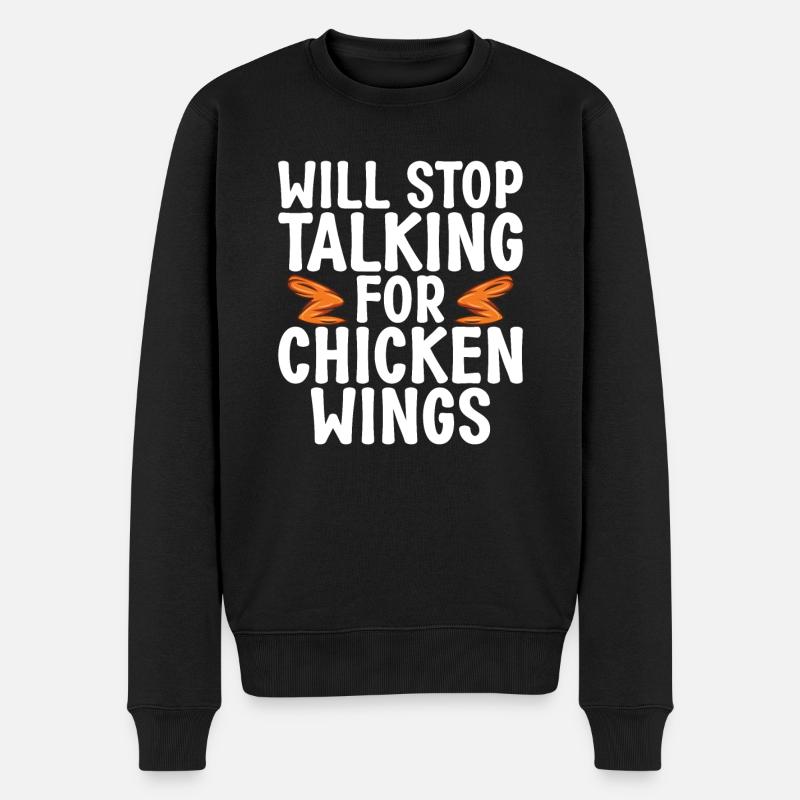 Chicken Wings Gifts - Männer Premium Bio Pullover - Schwarz
