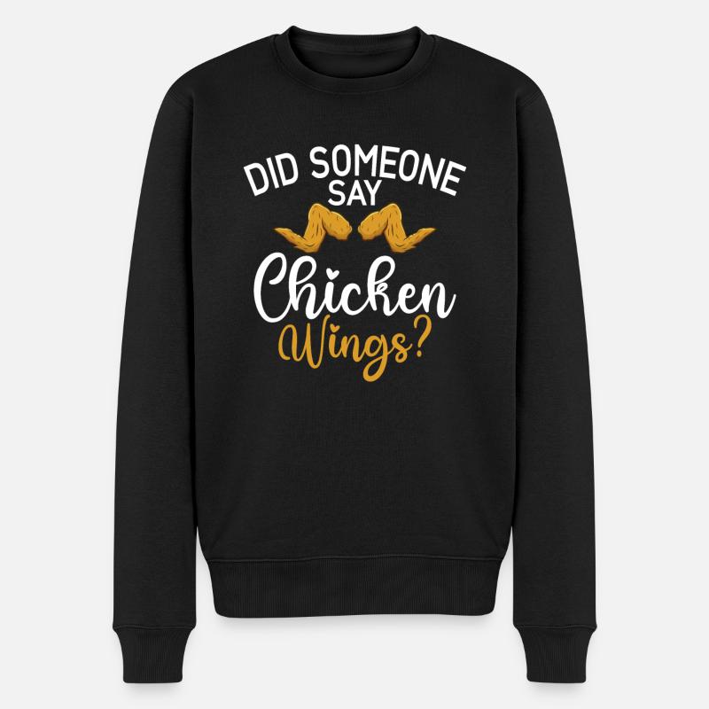 Chicken Wings Gifts - Männer Premium Bio Pullover - Schwarz
