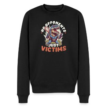 Lacrosse-Trainer Keine Gegner, nur Opfer - Männer Premium Bio Pullover - Schwarz - Vorne - Nico (187cm)