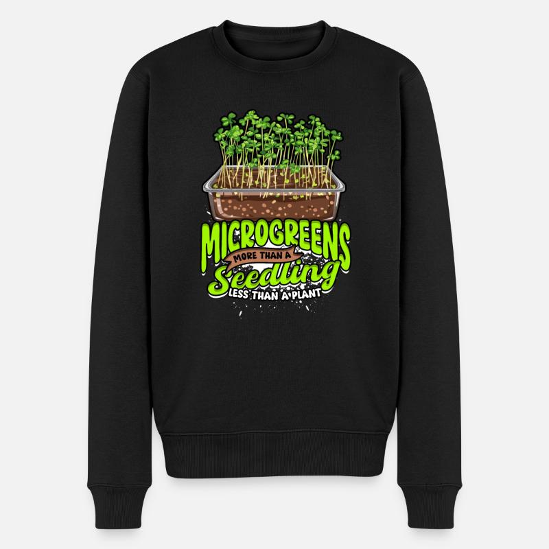 Microgreen Microgreens - Men's Premium Organic Jumper - black