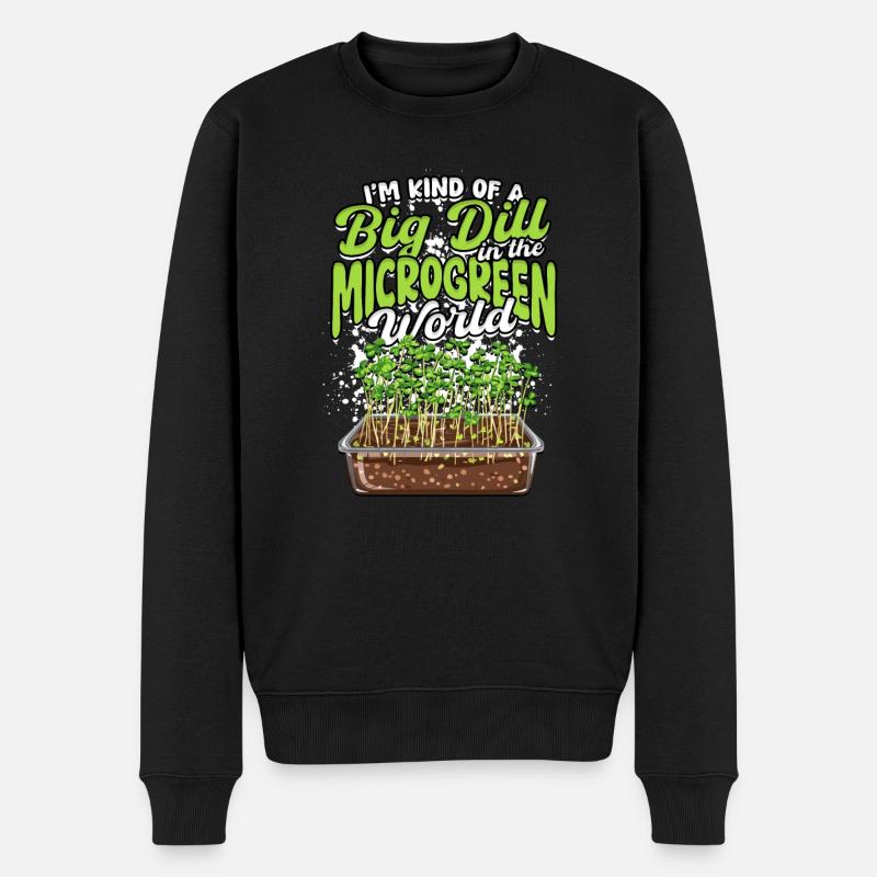 Microgreen I'm kind of a big dill - Männer Premium Bio Pullover - Schwarz