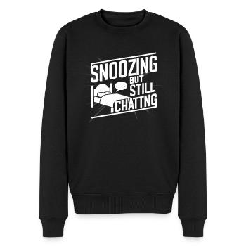 Parler dans le sommeil, Somniloquie, Parler dans le sommeil - Pull Premium bio Homme - noir - Devant - Nico (187cm)