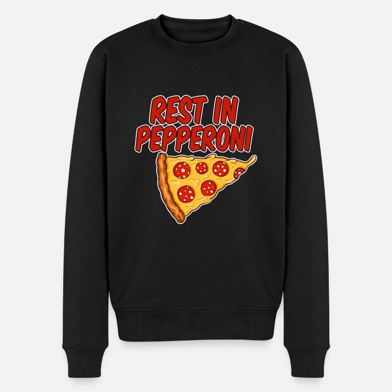 Repos au pepperoni 4 - Pull Premium bio Homme - noir