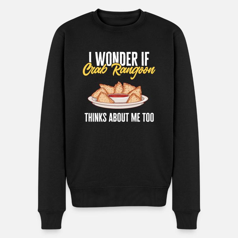 Krabben Rangoon Crab Rangoon - Männer Premium Bio Pullover - Schwarz