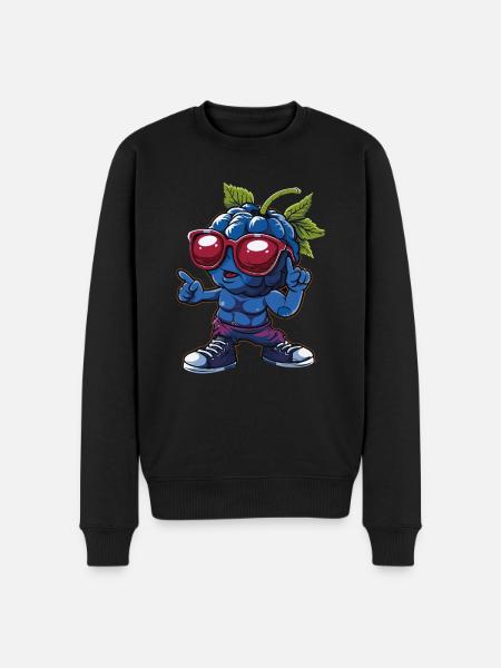 Blueberries - Men's Premium Organic Jumper - black