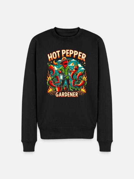 Elskere af krydret mad, Chili Peppers Chef - Økologisk premium-sweatshirt til mænd - sort