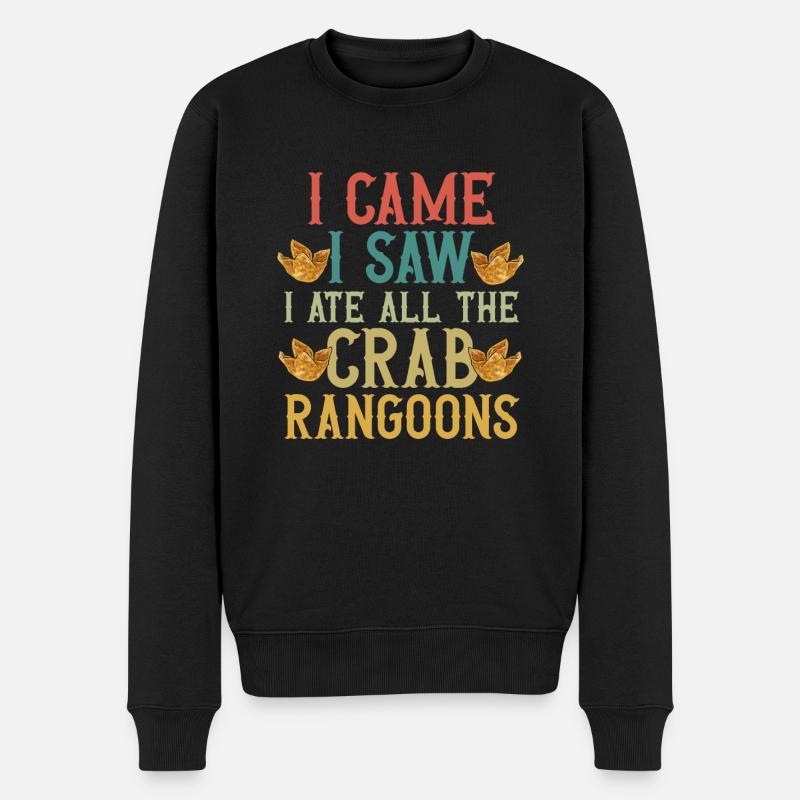 Krabben Rangoon Crab Rangoon - Männer Premium Bio Pullover - Schwarz