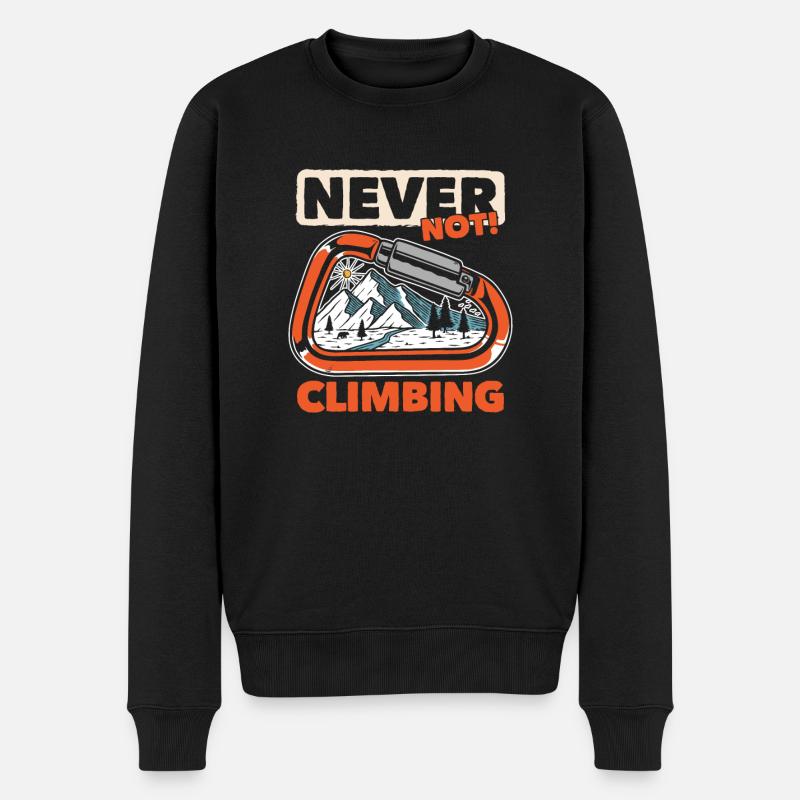 Bouldern Bouldering - Männer Premium Bio Pullover - Schwarz