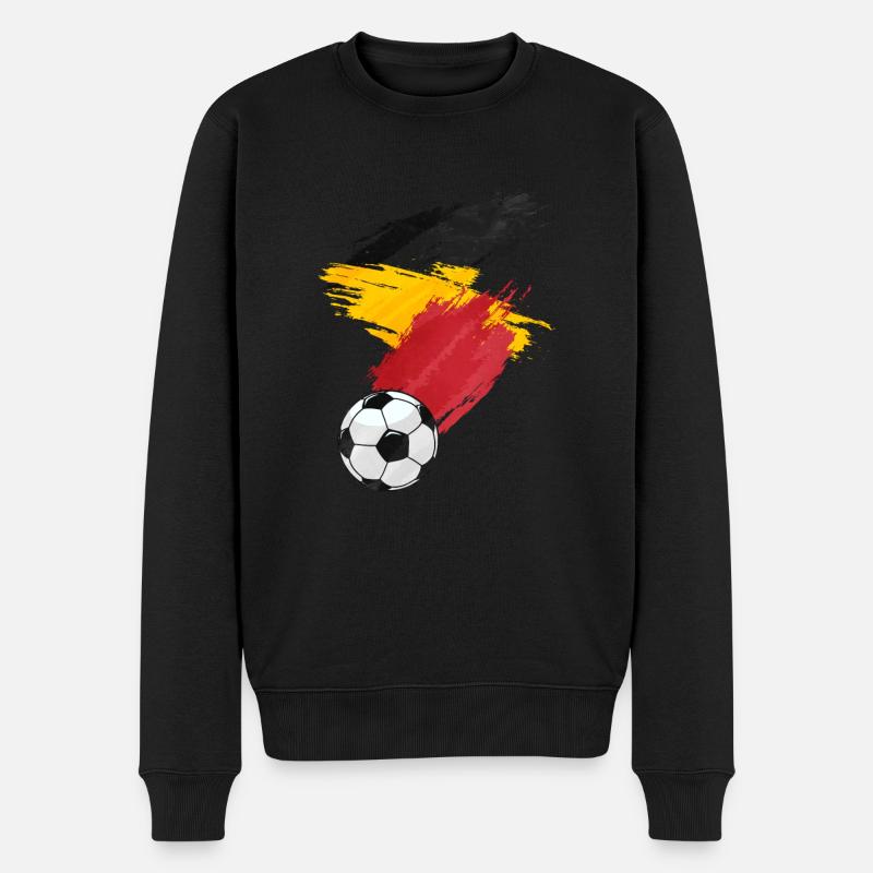 Belgique Soccer Football Drapeau - Pull Premium bio Homme - noir
