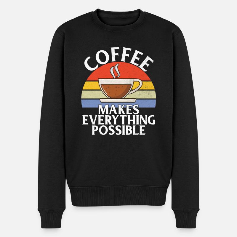 Coffee Gifts - Männer Premium Bio Pullover - Schwarz