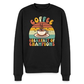Coffee Gifts - Männer Premium Bio Pullover - Schwarz - Vorne - Nico (187cm)
