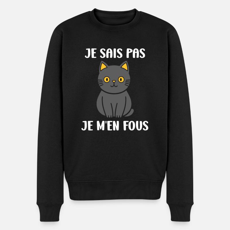 Humour chat chartreux - Pull Premium bio Homme - noir