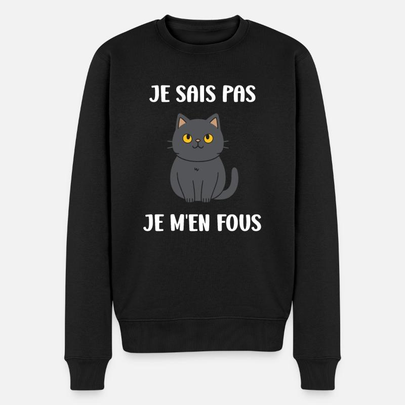 Humout chat chartreux - Pull Premium bio Homme - noir