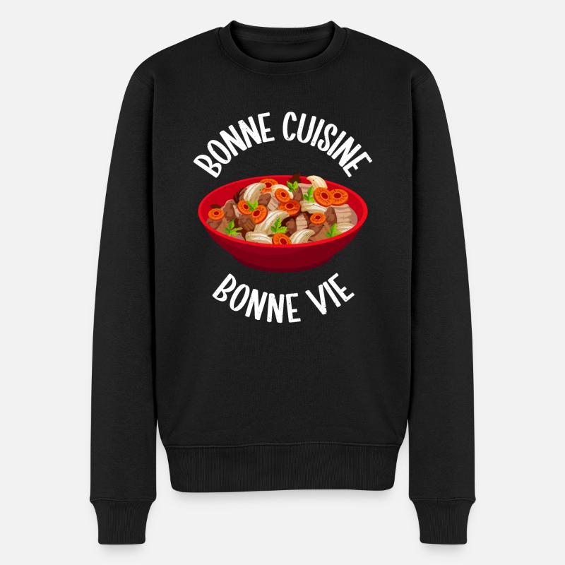 Cadeaux culinaires français - Pull Premium bio Homme - noir