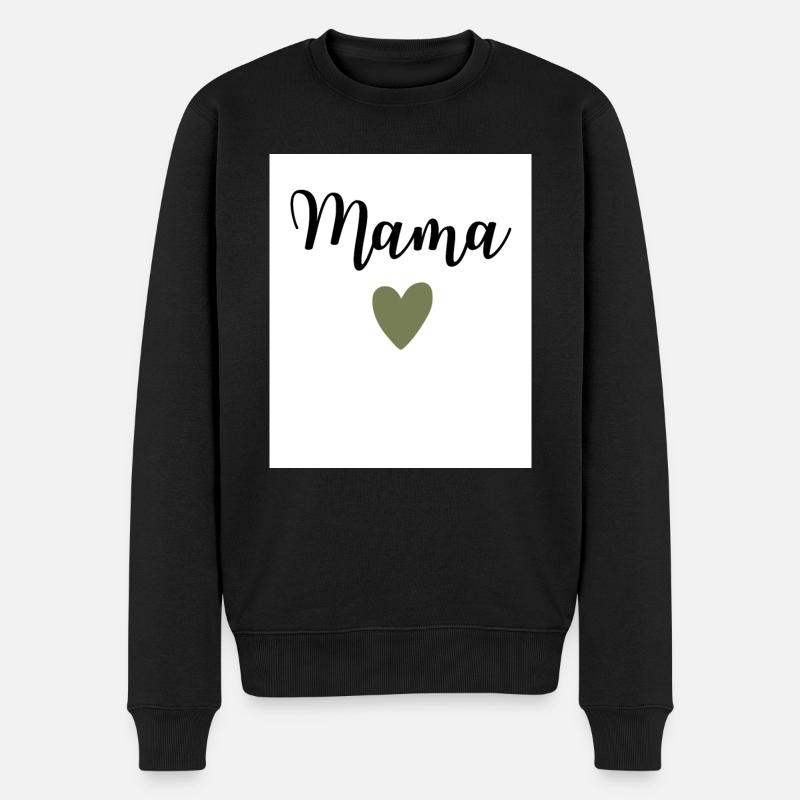 Mama-Shirt - Männer Premium Bio Pullover - Schwarz