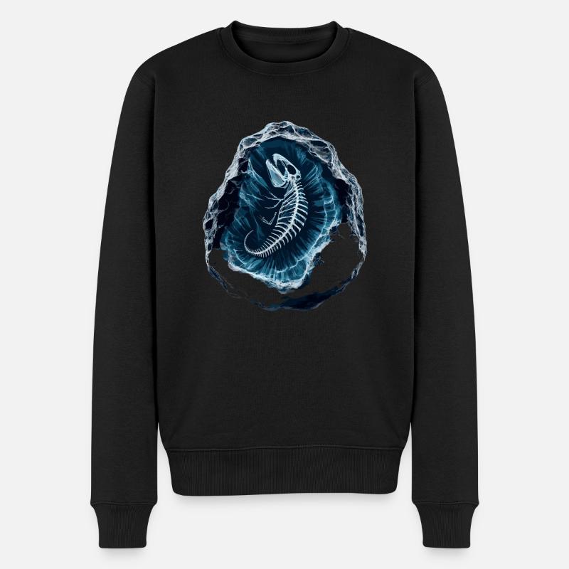 Fossilienjäger Fossilienjagd Paläontologe - Männer Premium Bio Pullover - Schwarz