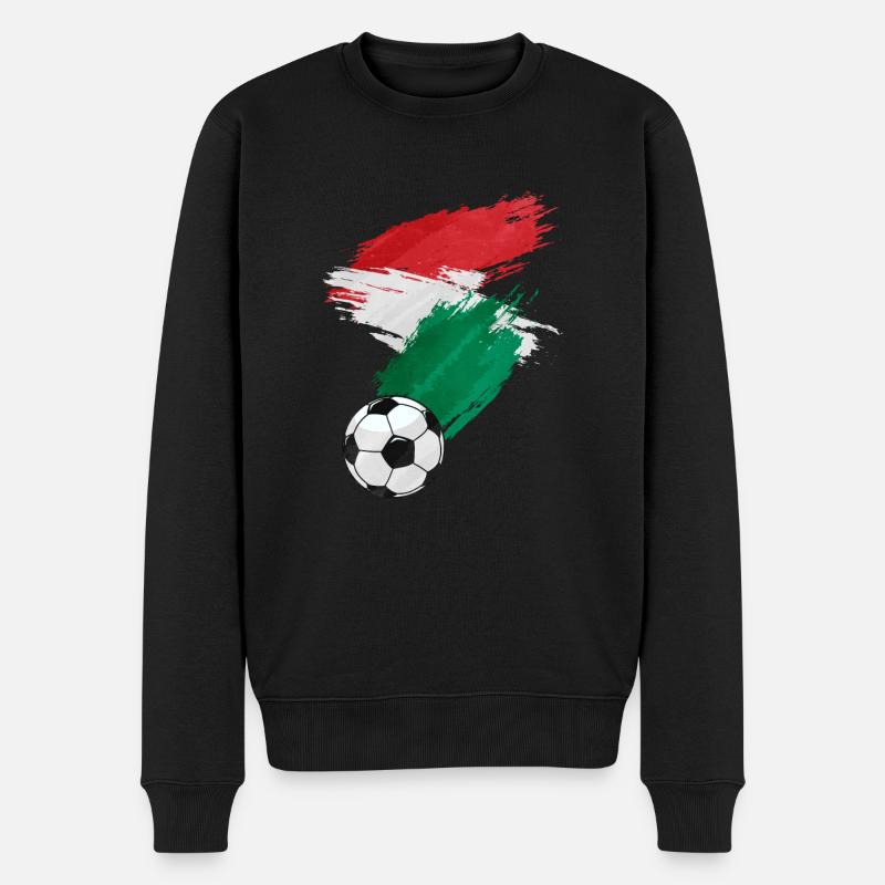 Drapeau de Hongrie Football - Pull Premium bio Homme - noir