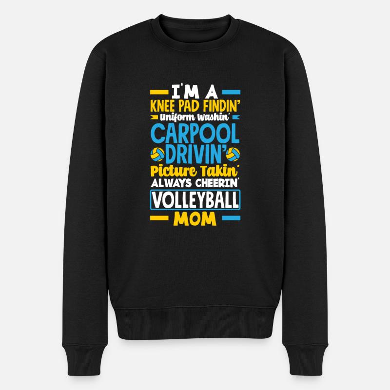 Funny Volleyball Gift - Men's Premium Organic Jumper - black