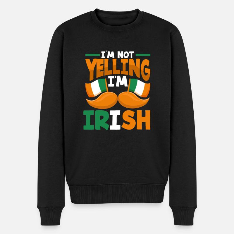 Drôle d’irlandais Irlande cadeau - Pull Premium bio Homme - noir