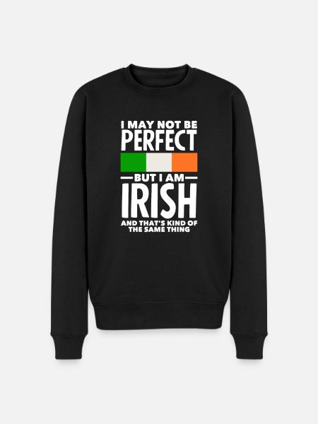 Funny Irishman Ireland Gift - Men's Premium Organic Jumper - black