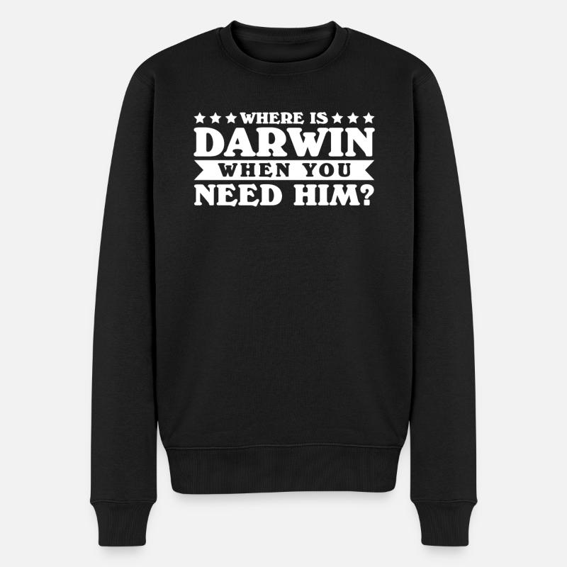 Darwinisme Misanthrope Misanthrope - Pull Premium bio Homme - noir