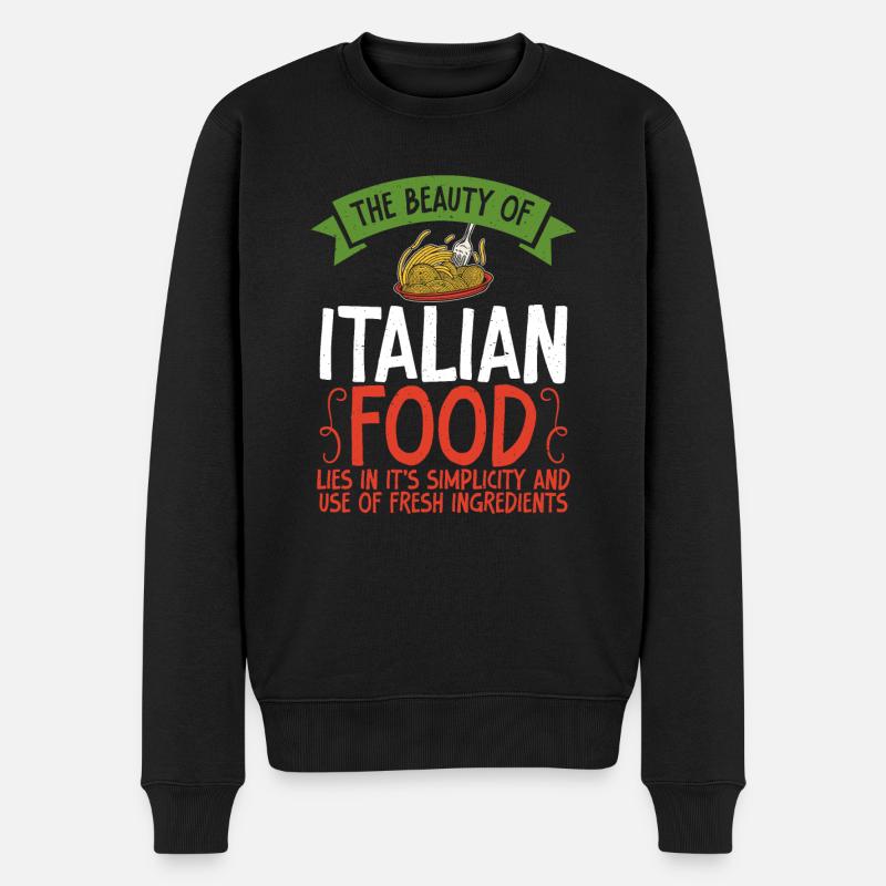 Cadeaux de cuisine italienne - Pull Premium bio Homme - noir
