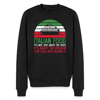Italian Food Gifts - Männer Premium Bio Pullover - Schwarz - Vorne - Nico (187cm)