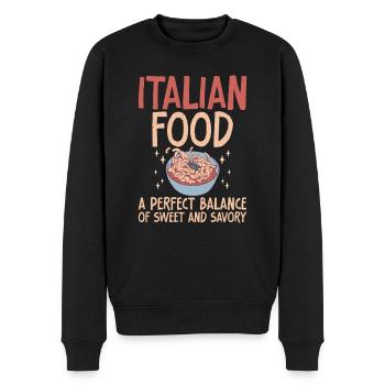 Italian Food Gifts - Männer Premium Bio Pullover - Schwarz - Vorne - Nico (187cm)