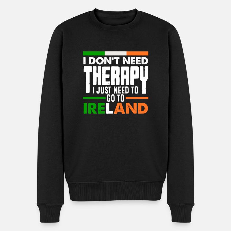 Lustiges Ire Irland Geschenk - Männer Premium Bio Pullover - Schwarz