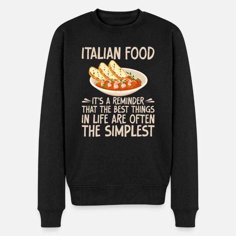 Cadeaux de cuisine italienne - Pull Premium bio Homme - noir