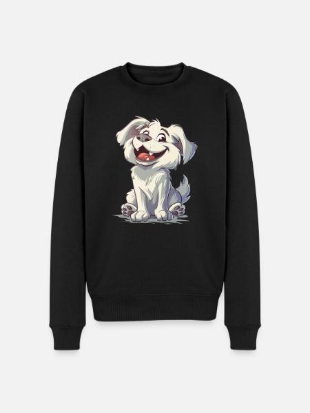 Akbash Gift | Cartoon Artwork - Men's Premium Organic Jumper - black