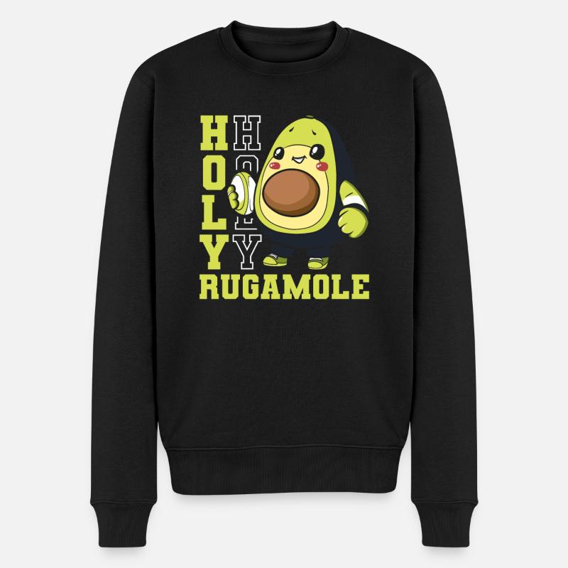 Rugby Avocat Holy Rugamole - Pull Premium bio Homme - noir