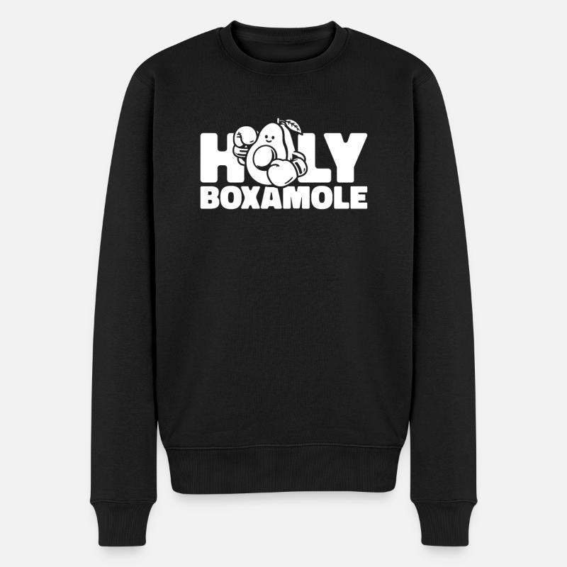 Boxen Boxer Avocado Holy Boxamole - Männer Premium Bio Pullover - Schwarz