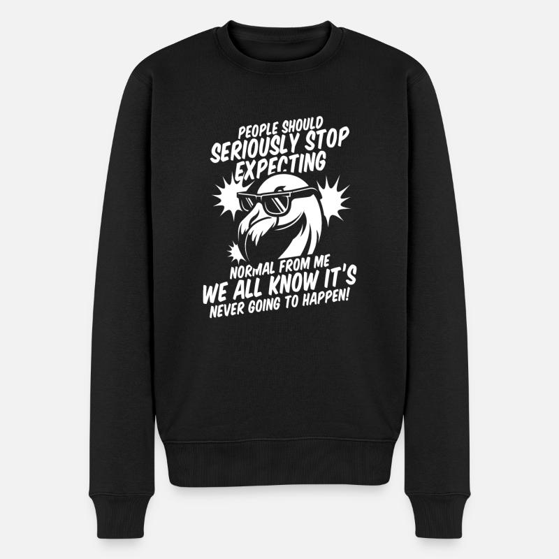 Flamingo - Männer Premium Bio Pullover - Schwarz