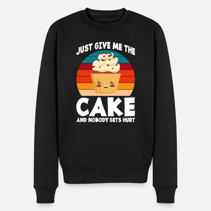 Cake Lover Cake Gift - Männer Premium Bio Pullover - Schwarz