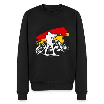 Biathlon Germany Sport Deutschland Biathlet Fan Sk - Männer Premium Bio Pullover - Schwarz - Vorne - Nico (187cm)