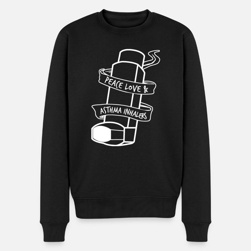 Asthma Inhaler Asthmatic - Männer Premium Bio Pullover - Schwarz