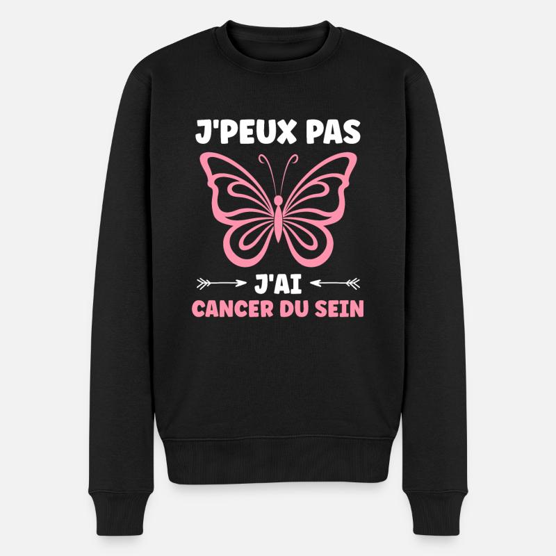 Sensibilisation cancer du sein - Pull Premium bio Homme - noir