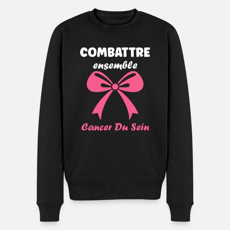 Sensibilisation cancer du sein - Pull Premium bio Homme - noir