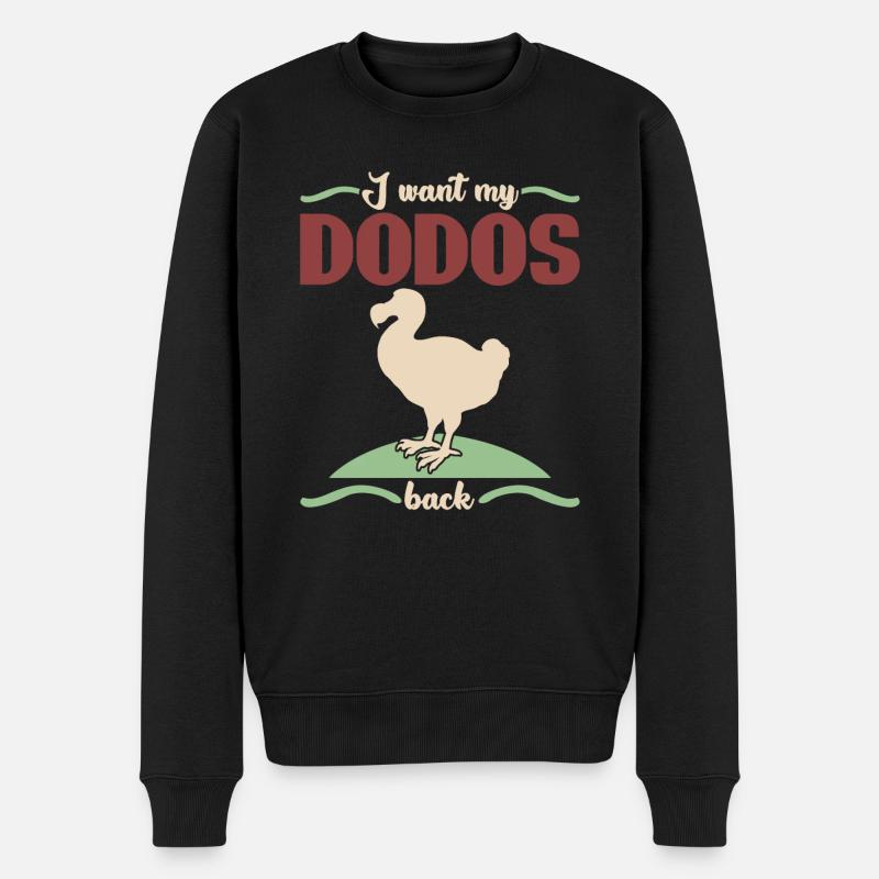 Dodo Dodos - Männer Premium Bio Pullover - Schwarz
