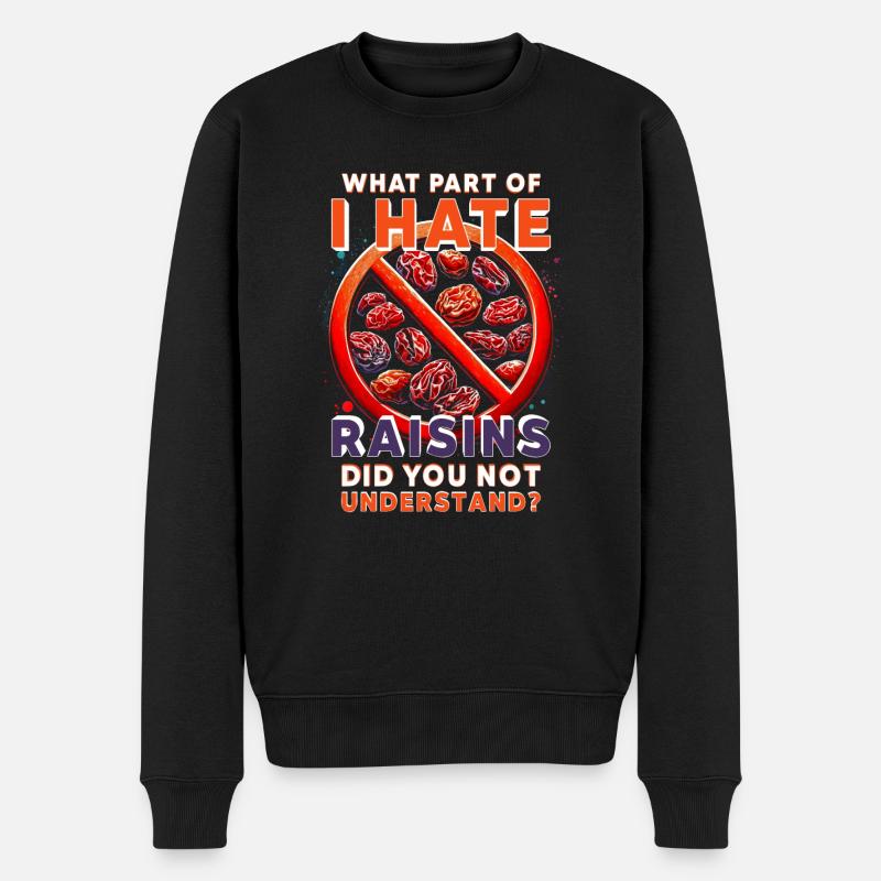 Rosinen Hasser - Männer Premium Bio Pullover - Schwarz