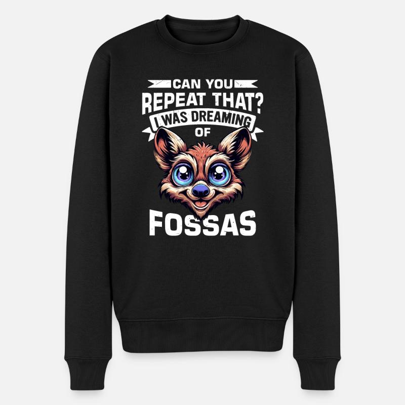 Fossa Tier - Männer Premium Bio Pullover - Schwarz