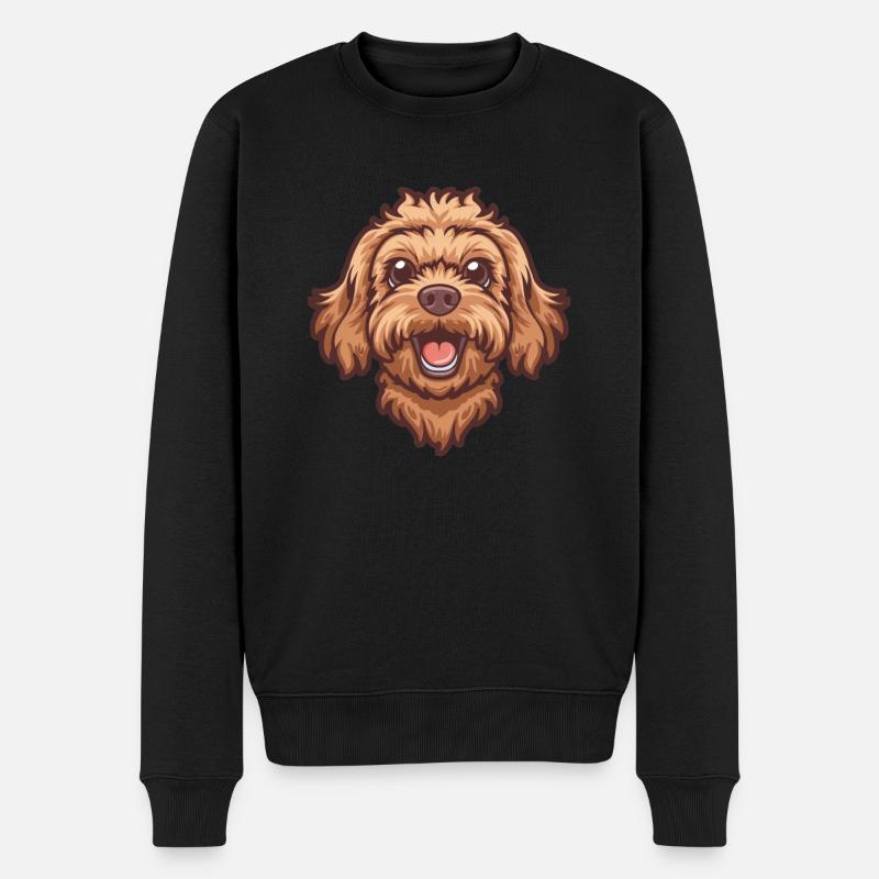 Cavapoo Cavoodle | Cartoon Artwork - Men's Premium Organic Jumper - black